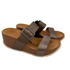 Bayton Mule Newcastle Bronze Leather Sandals Size 38 / 7